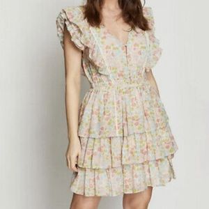 Love The Label Ines Floral Tiered Ruffled Dress